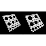 Alexen AJ0050 AJ0051 Stencil Tools for MBT Road Wheels Adjustable Airbrush