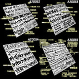Alexen AJ0052 AJ0053 AJ0054 AJ0055 Stencil Tools for 1/35 1/32 Vehicle Tank Wall Graffiti Spray Stencil