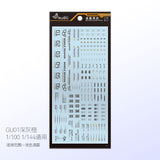 GUGU HG MG 1/144 1/100 General Water Slide Decal GUGUTY001 GUGUTY002 GUGUTY003 GUGUTY004 GUGUTY005 GUGUTY006
