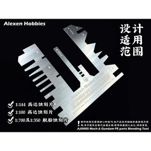 Alexen AJ0085 PE Parts Blending Etched Sheet Hand Pressure Auxiliary Ruler Tools