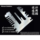 Alexen AJ0085 PE Parts Blending Etched Sheet Hand Pressure Auxiliary Ruler Tools