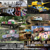 Alexen AJ0052 AJ0053 AJ0054 AJ0055 Stencil Tools for 1/35 1/32 Vehicle Tank Wall Graffiti Spray Stencil