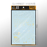 GUGU MPB027 MG Unicorn Banshee Norn Gold Coating Ver Water Slide Decal (Model not included) GUGUMG017 GUGUMG017