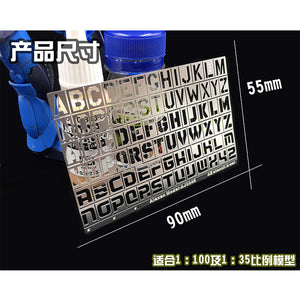 Alexen AJ0045 Stencil Letter for 1/35 1/100 Code Designation Stencil A Version