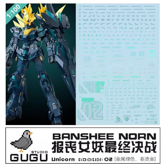 GUGU MPB036 MG 1/100 Unicorn Banshee Norn Finnal Battle Ver Water Slide Decal (Model not included) GUGUMG016 GUGUMG016