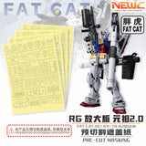 NewC 1/100 FAT CAT RGU RG-78-2 2.0 PRO Masking Tape Pre Cut / 3D Printing Upgrade Parts (Kits not included)
