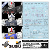GUGU G040 Water Slide Decal 3 in 1 for RG 1/144 RX-78-2 2.0 / RX-78-2 G3 GUGURG002