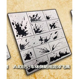 Alexen AJ0111 AJ0112 AJ0113 AJ0114 AJ0115 AJ0116 Stencil Rapidly Aging Assistant Stencil Tools Raindrop imprint / Splashing soil Type Stencil Tools