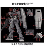 GUGU RMXDA01 RG RX-78-2 2.0 / MG GTO RX-78-2 Hiroshi Fujiwara Type Water Slide Decal (Model Not included) GUGURG009 GUGURG009