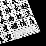 Alexen AJ0042 Stencil Tools for HG MG Zaku Dom Armor Shield Chinese Character KANJI Stencil