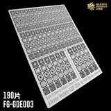 Alexen GDE001 GDE002 GDE003 GDE004 GDE005 Detail Part Upgrade Etching Parts Sheet