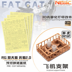 NewC 1/100 FAT CAT RGU RG-78-2 2.0 PRO Masking Tape Pre Cut / 3D Printing Upgrade Parts (Kits not included)