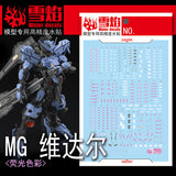 20250722 XUEYAN XY / SNOW FLAME decal Water Slide IBO  MG-182 MG 1/100 Vidar
