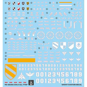 YAN Water slide decal FOR HG AMS-129 Geara Zulu All Type Fluo Type NO KITS