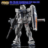 YAN GHOST  water slide decal for RG 1/144 RX-78-2 VER 2.0 G3 Type