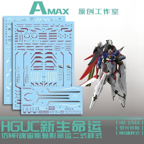 AMAX Water Slide Decal HG 1/144 Destiny Spec 2 Zeus Silhouette MR Soul AMAXHGMR010