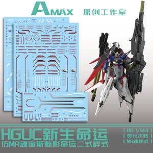 AMAX Water Slide Decal HG 1/144 Destiny Spec 2 Zeus Silhouette MR Soul AMAXHGMR010